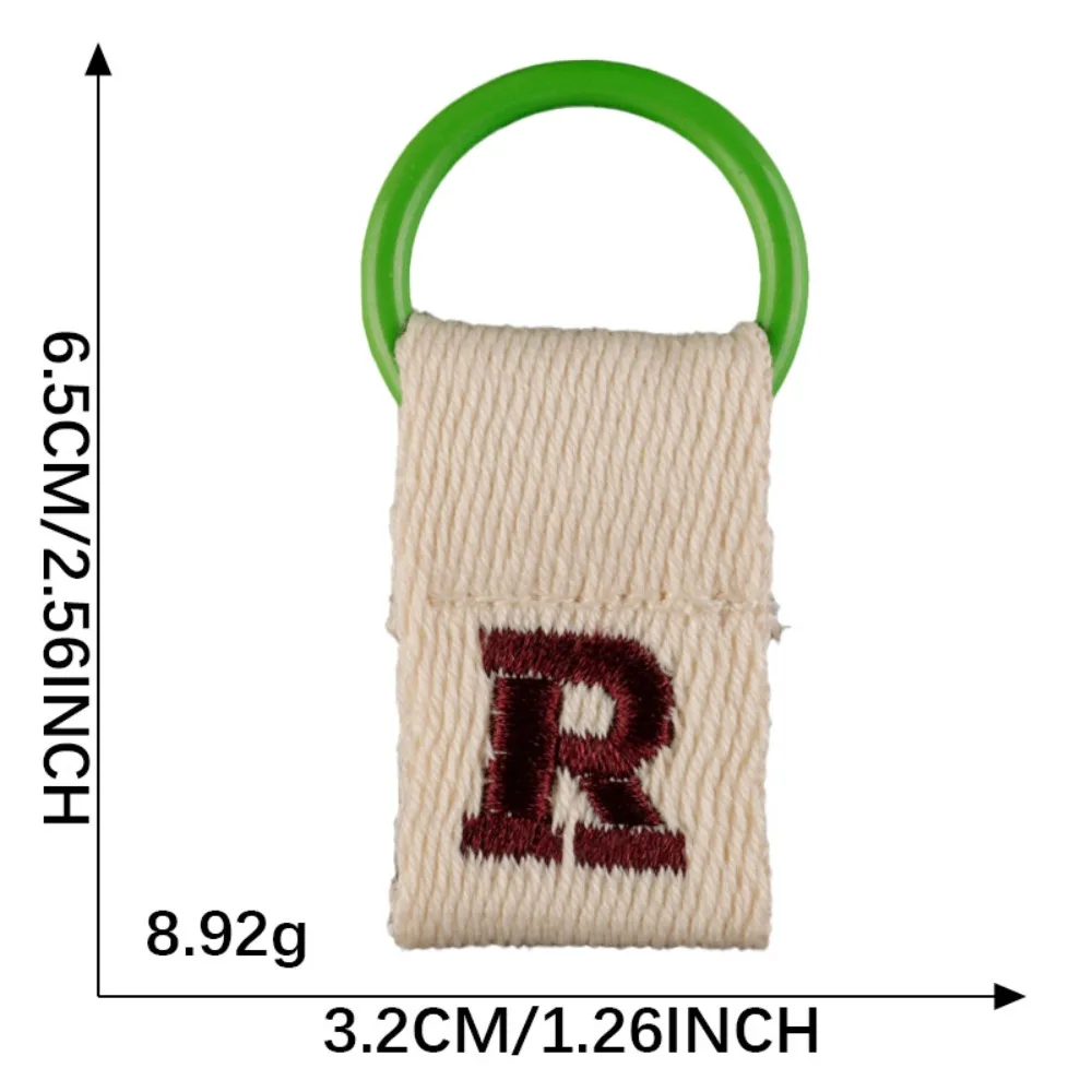 Alphabet Embroidered Key Organizer with Key Ring & Waist Buckle - Stylish Business Key Holder