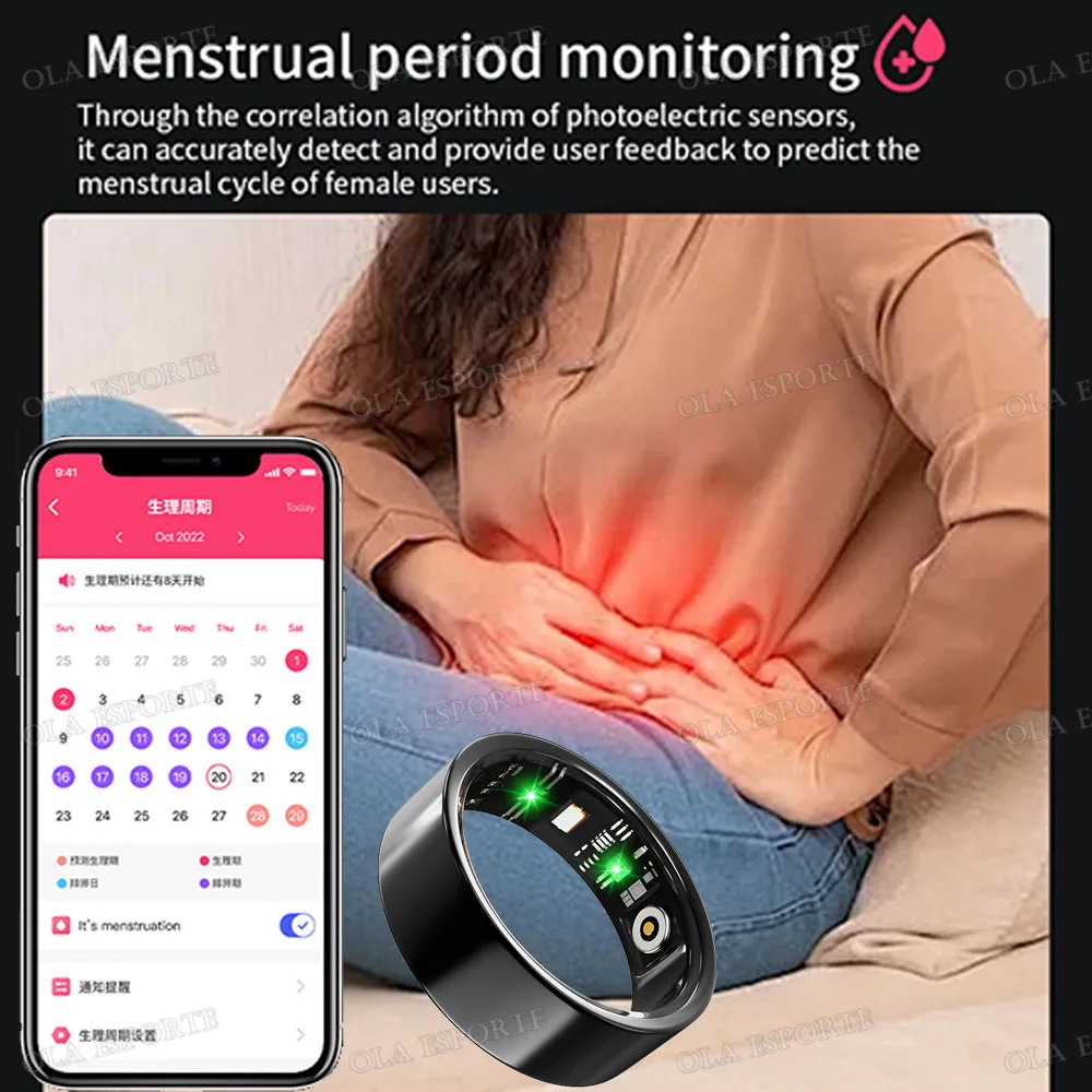 2025 Smart Ring with Charging Case for Men Women, Battery Life, 10 Days, Health Monitor, 5ATM Waterproof, Multiple Sports Mode 4