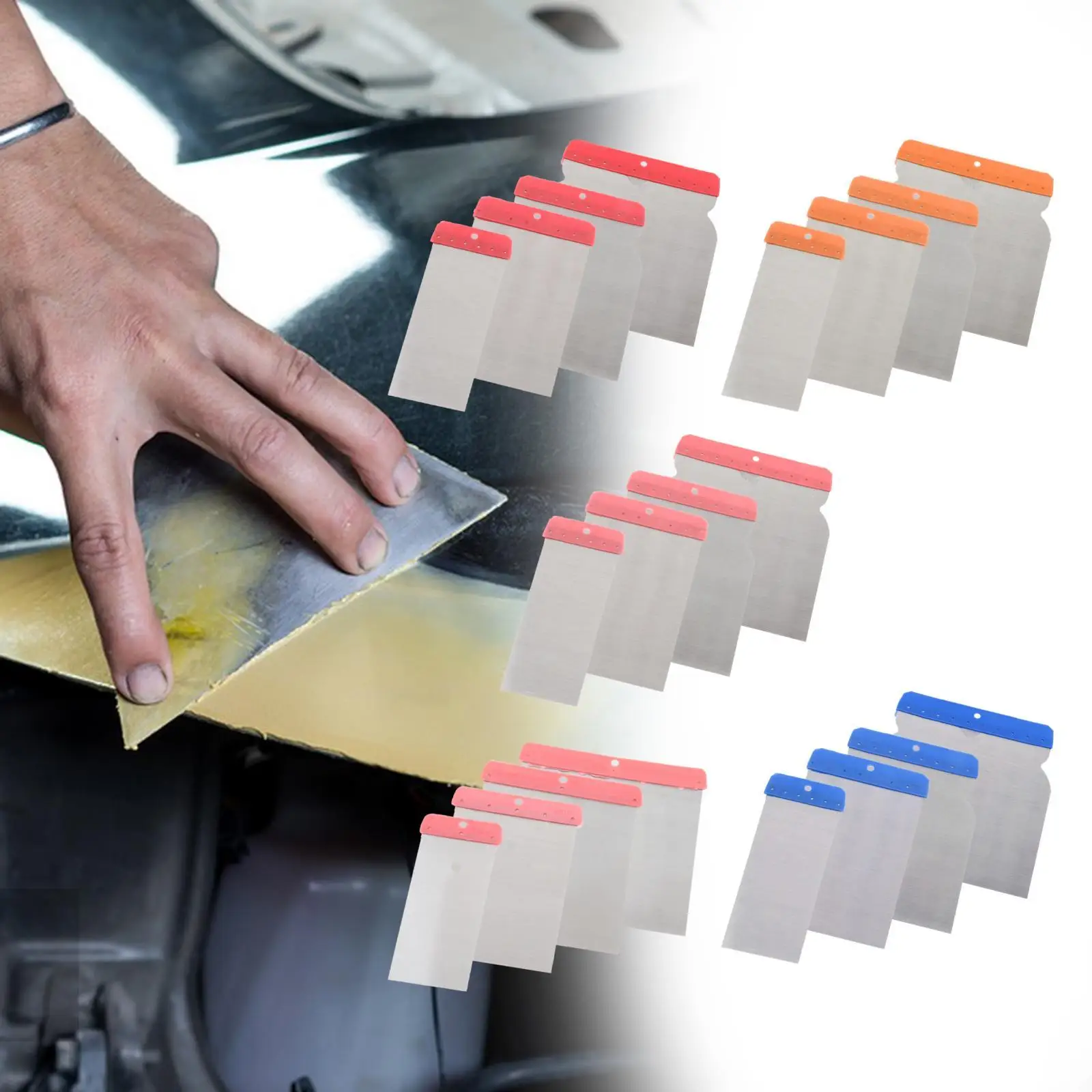 Putty Knife for Cars Wall Repair 4Pcs