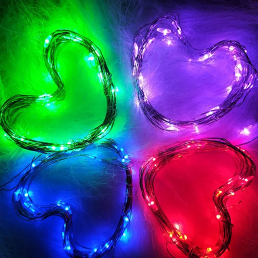 Decorative lights led string lights led fairy lights string lights USB Copper Wire String Lights LED Garland Fairy Lights Outdoor Waterproof for Christmas Wedding Party Home Decorations