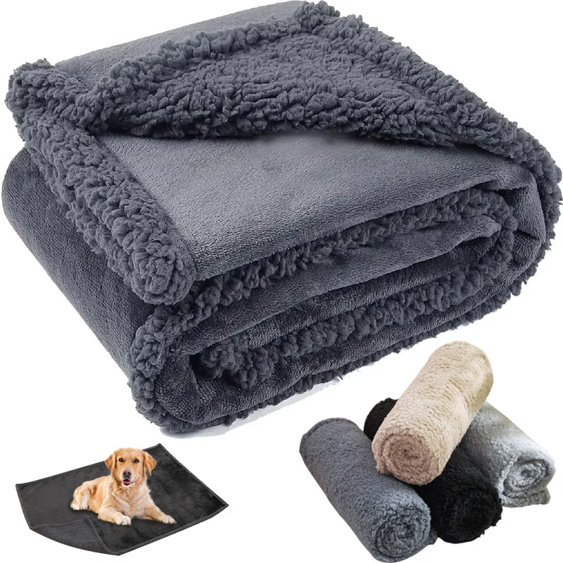 Pet Blanket Soft Comfortable Warm Flannel Lambskin Dog Blanket Thicken Waterproof Cats and Dogs Mat Dog Accessories