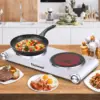 Hot Plate Dual Electric Stoves, Countertop Stove Double Burner for Cooking, Infrared Ceramic Hot Plates Double Cooktop 6