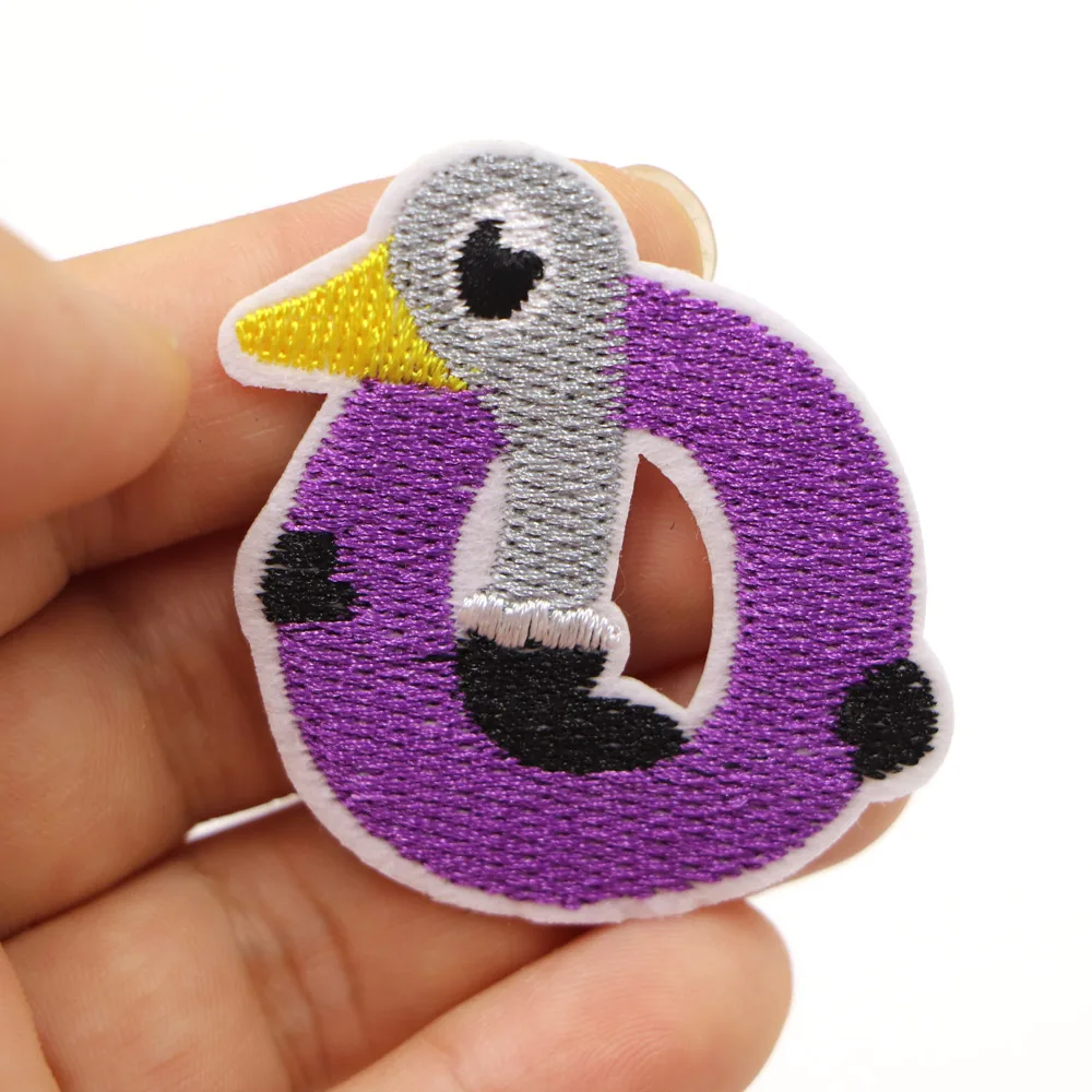 1PC Eisen auf Patches Nähen auf Applique Patches Tiere Buchstaben Alphabet Gestickte Patches Diy Benutzerdefinierte Name Abzeichen Reparatur patch – Detail 19