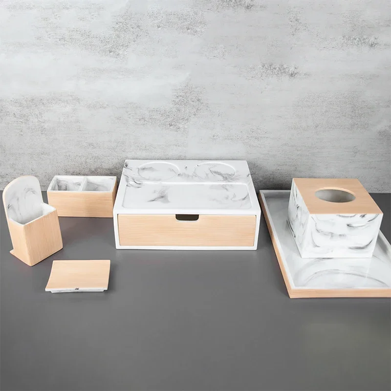 

Glossy Bathroom Accessories Luxury Set Polish Shower Washroom Set Bathroom Shiny Tray