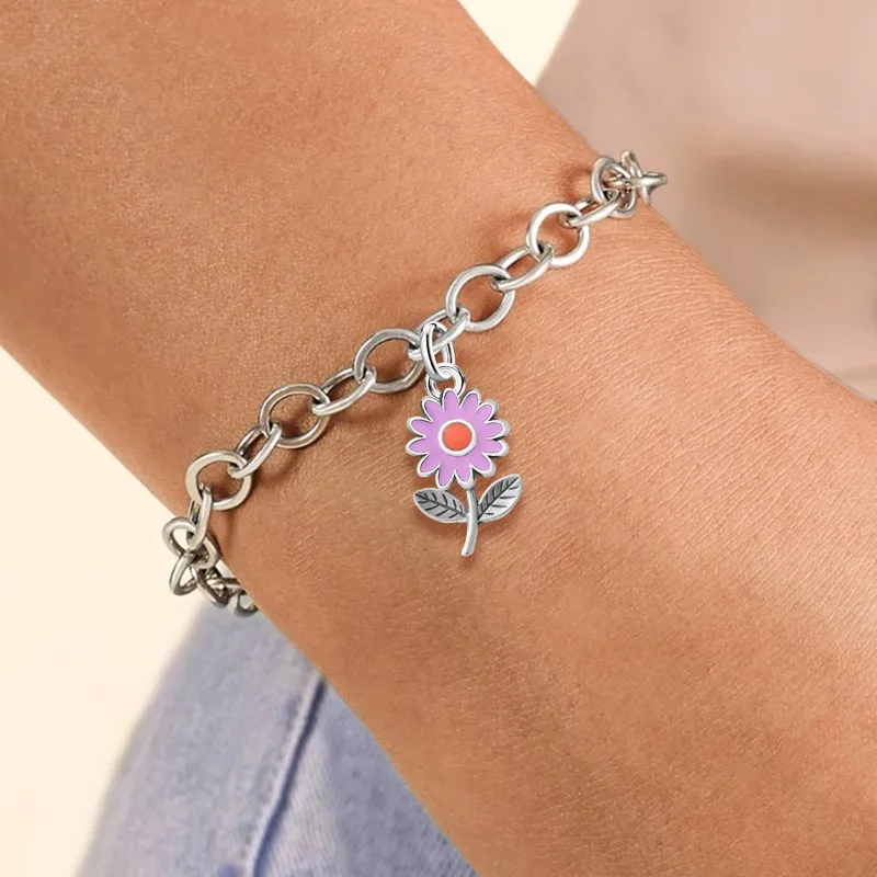 Verstellbare 925 Sterling Silber Vintage Anhänger Krone Gänseblümchen Flugzeug Charms Perlen Passend für Original Armband Halskette DIY Schmuck – Detail 9