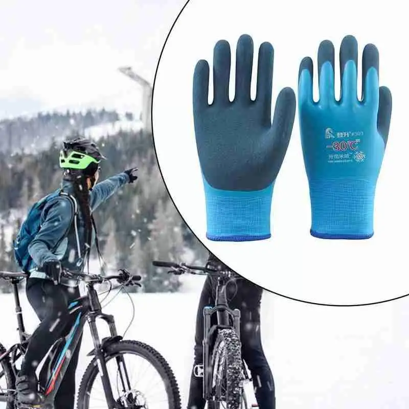 Guantes de trabajo de alta calidad para invierno, manoplas impermeables de goma para pesca, Z1E9