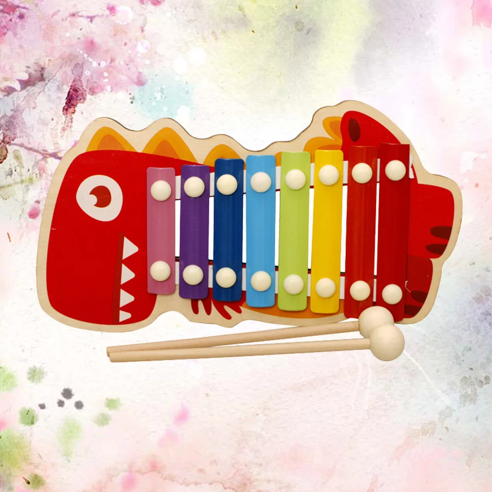 

1 Box of Toddler Musical Instrument Cartoon Serinette Musical Toys Wooden Hand Knock Piano Toddler Instruments Xylophone for