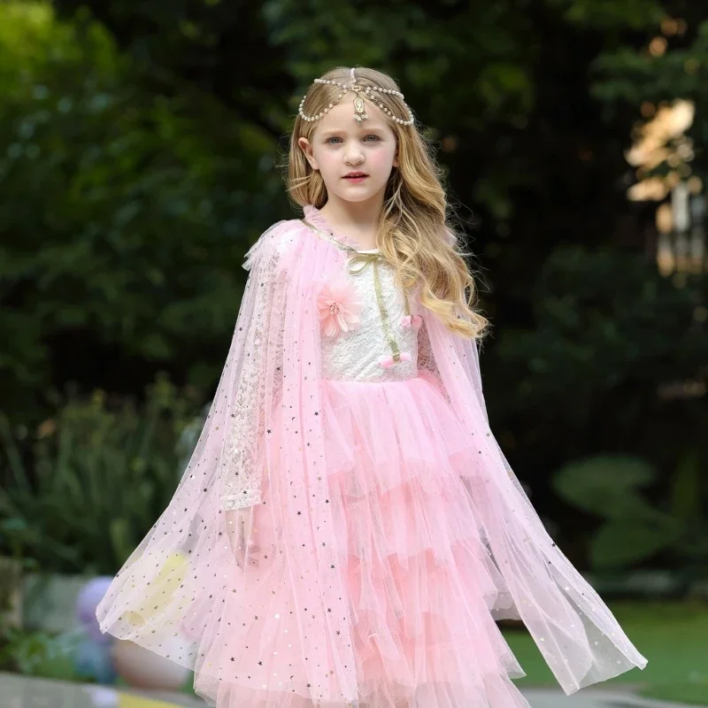 Princess Cloak Girl Princess Cape Cloak Robe Fairy Cape For Kids Costume