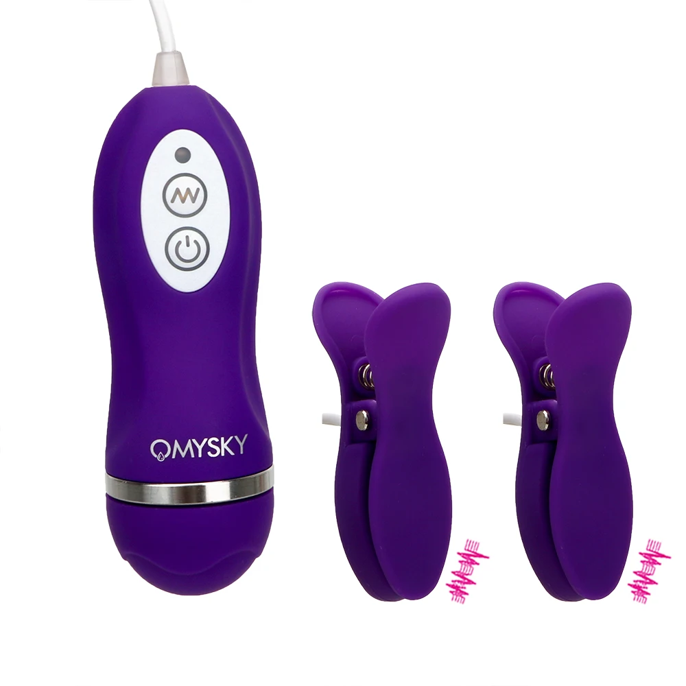 Pinces vibrantes IKOKY Vibromasseurs Sex Toys pour femmes 10 fréquences Vibromasseur pour tétons Massage des seins Étanche_voghion.com