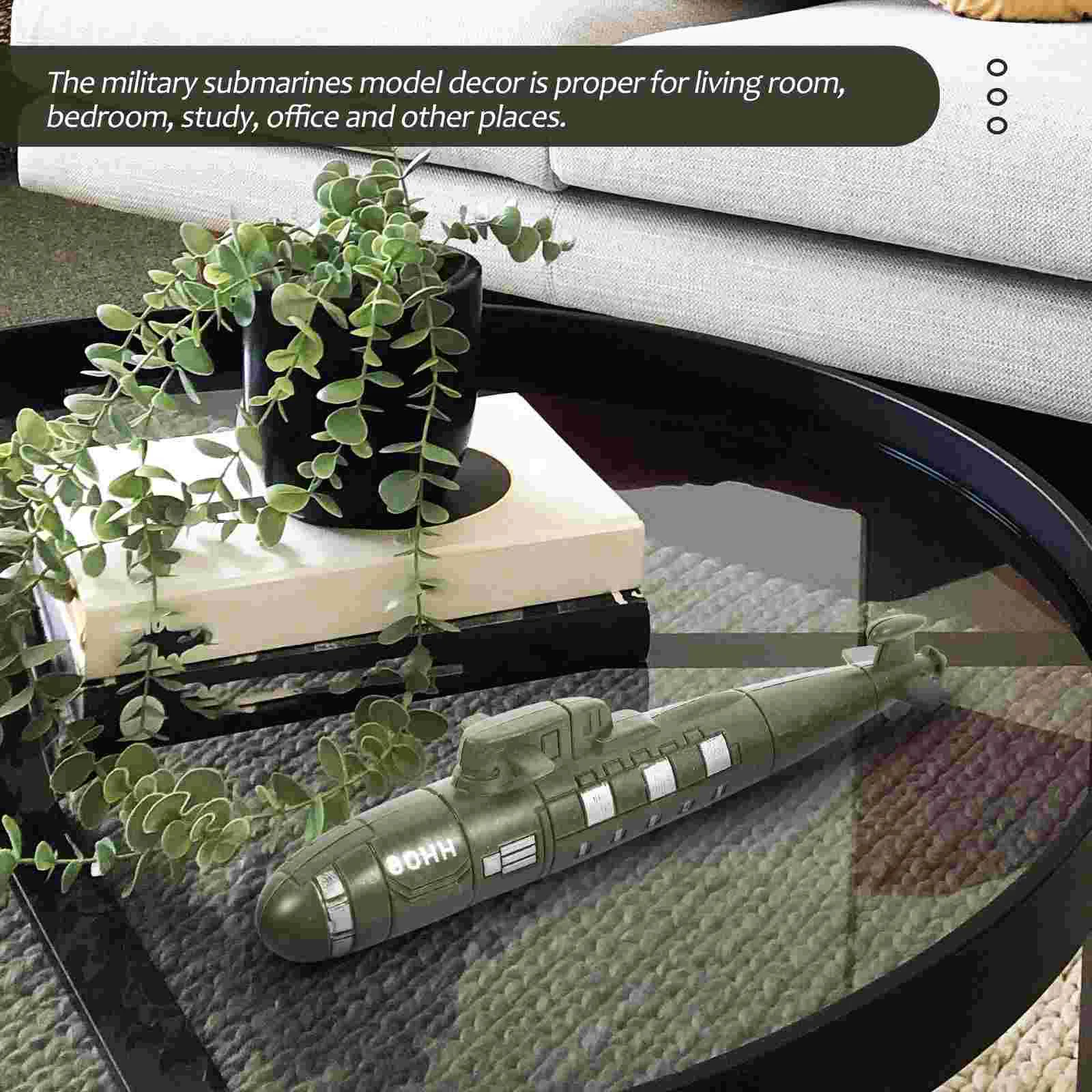 RC Submarine RC Boat Submarines Model Submarine Toys Models Battleship Kids Sand Table Statue Toy