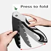 1Pcs Portable Folding Hand Saw,Sk5 Alloy Hacksaw Blade,PTFE Coating,Portable Closes Camping Multitool Saws 4