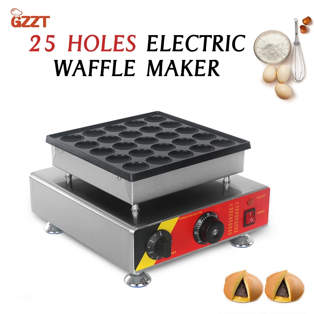 Gzzt Electric Poffertjes Grill Pancake Maker 25 Hole Mini Pancake Maker