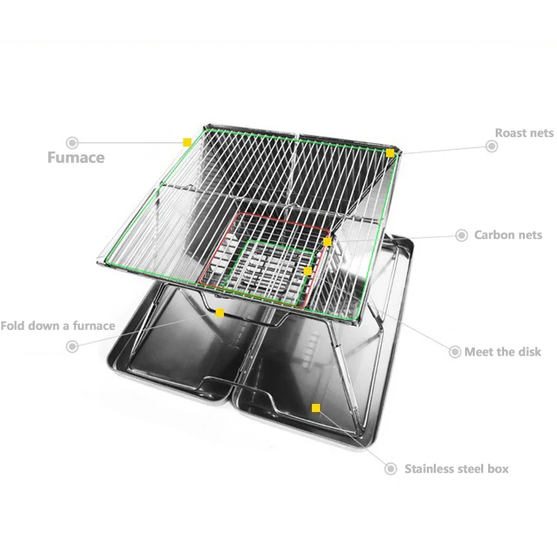 Fire Wood Heater Fire Container with Spark Protection Garden Well for Heating BBQ 난로 Pit 화롯대 Portable Folding BBQ Gril