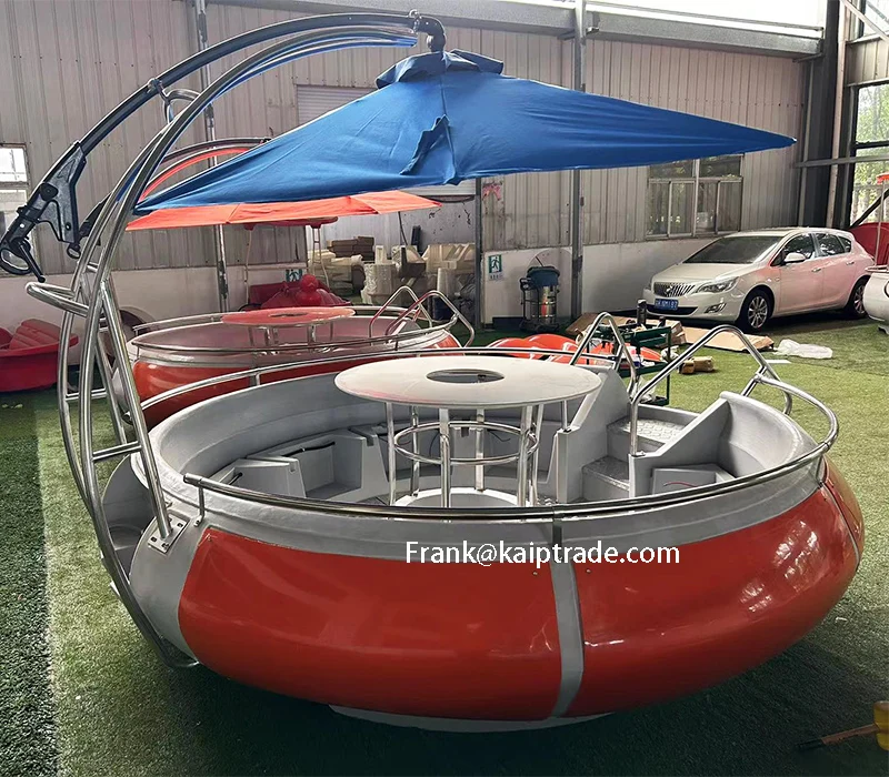 Successful case electric leisure party 10 person 320cm size bbq barbecue donut boat with design for water parks