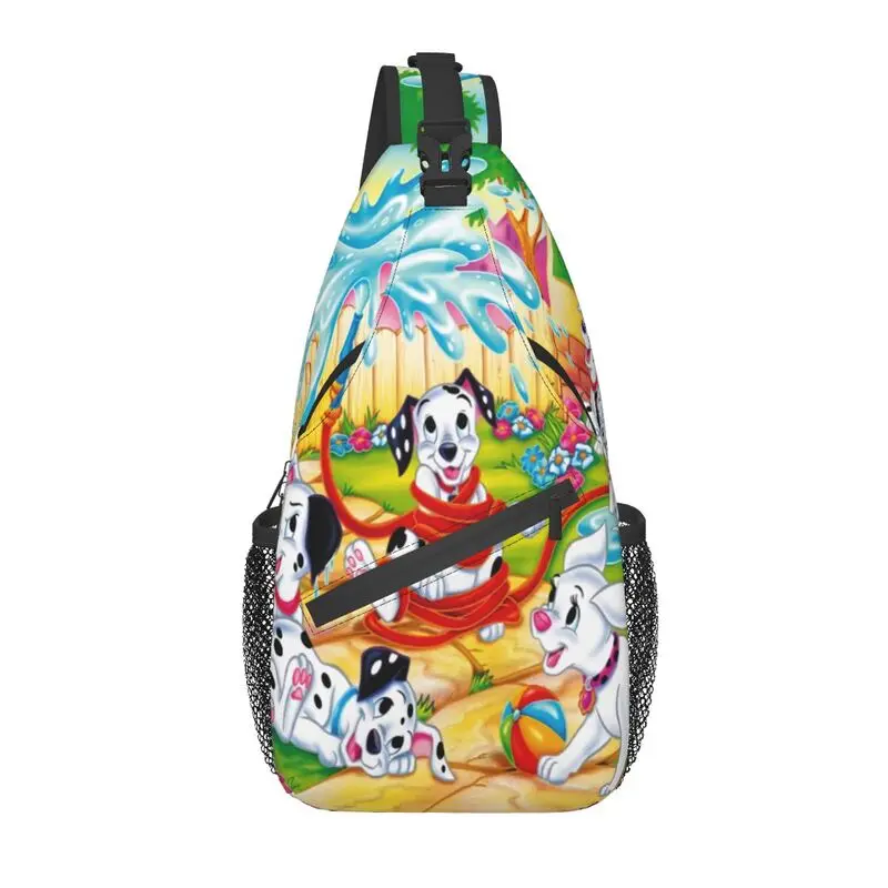

Dalmatians Spotted Dog Sling Chest Bag Custom Caotoon Crossbody Shoulder Backpack for Men Cycling Camping Daypack