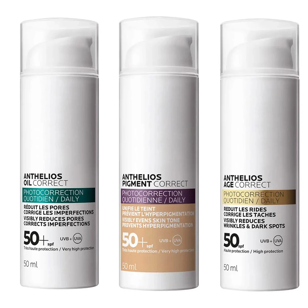 

Anthelios Pigment Correct / Anthelios Oil Correct / Anthelios Age Correct SPF50 Face And Body Sunscreen Cream 50ml 3pcs