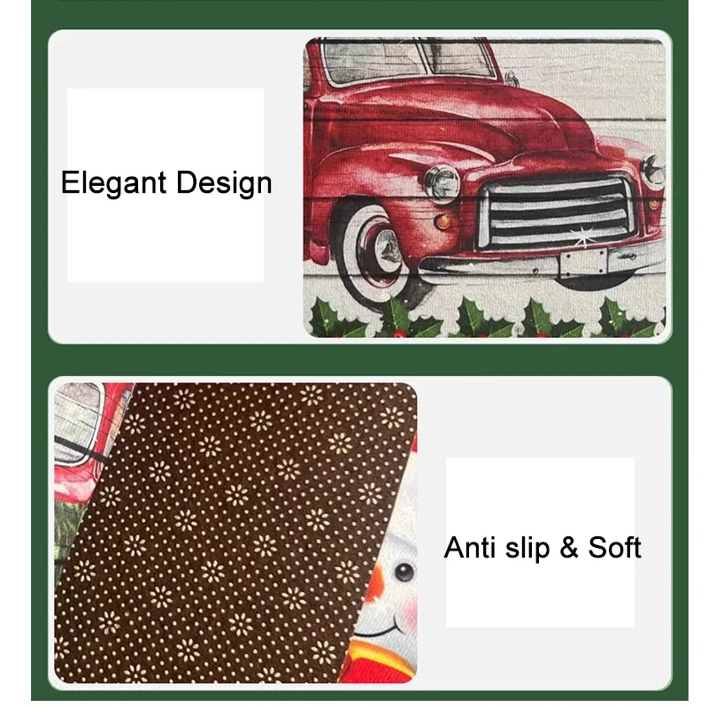 Christmas Floor Mat Entrance Doormat Bedroom Bath Toilet Anti Slip Carpet 2024 Merry Christmas Decoration for Home New Year Gift