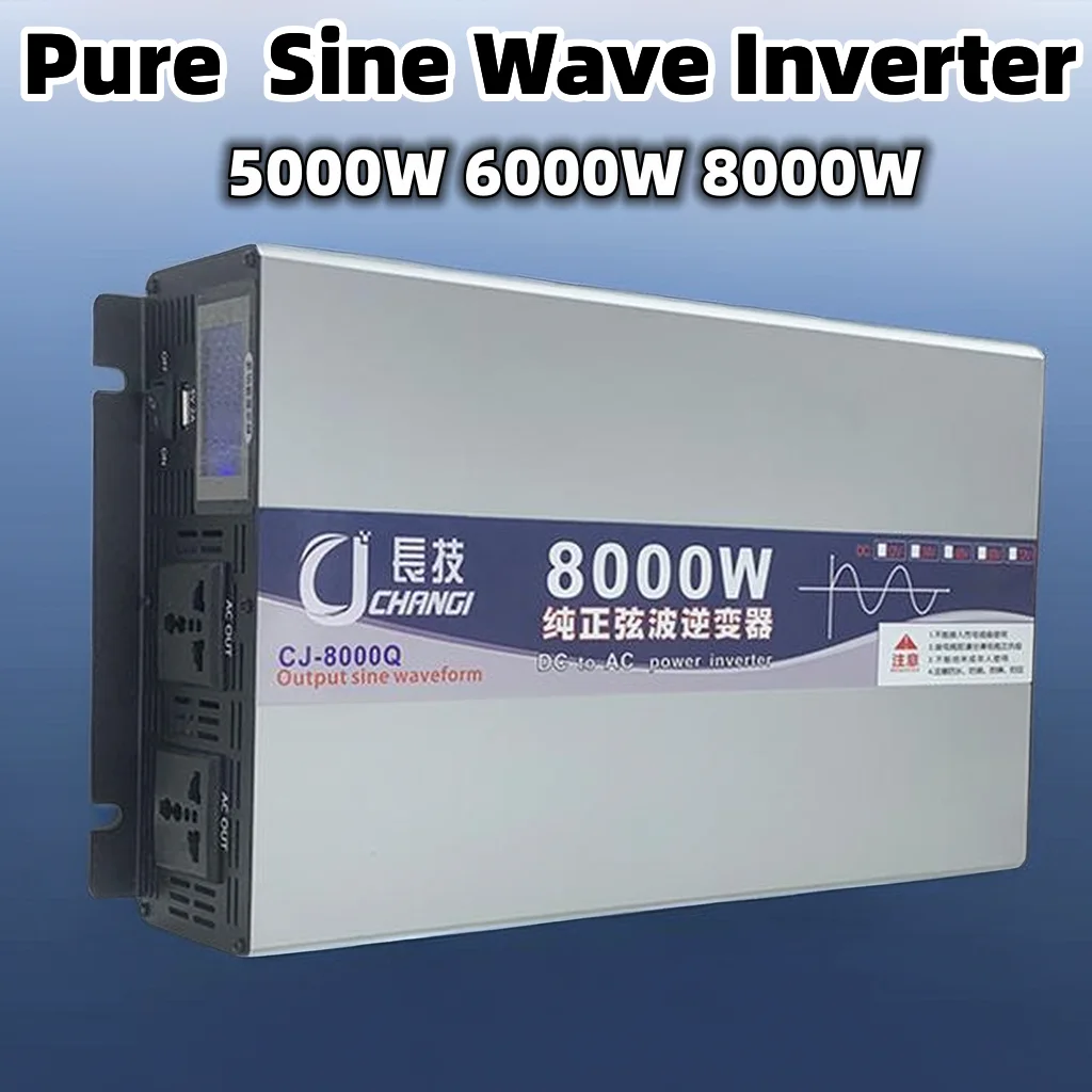 5000W 6000W 8000W Solar Inversor 24V 110V 220V Onda Pura Power Inverter A Onda Sinusoidale Pura 12V Solares Inverter Convertitore Di Tensione