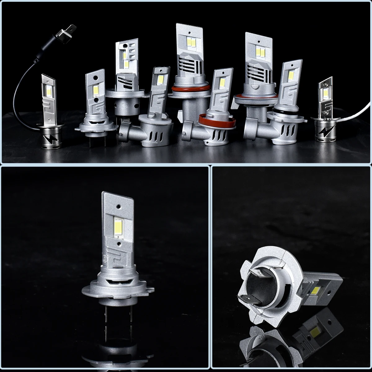울트라 브라이트 LED H7 H11 H8 9005 9006 H4 H13 9007 H1 H3 880 881 H27 6000K 65000LM 플러그 앤 플레이 자동차 헤드라이트용