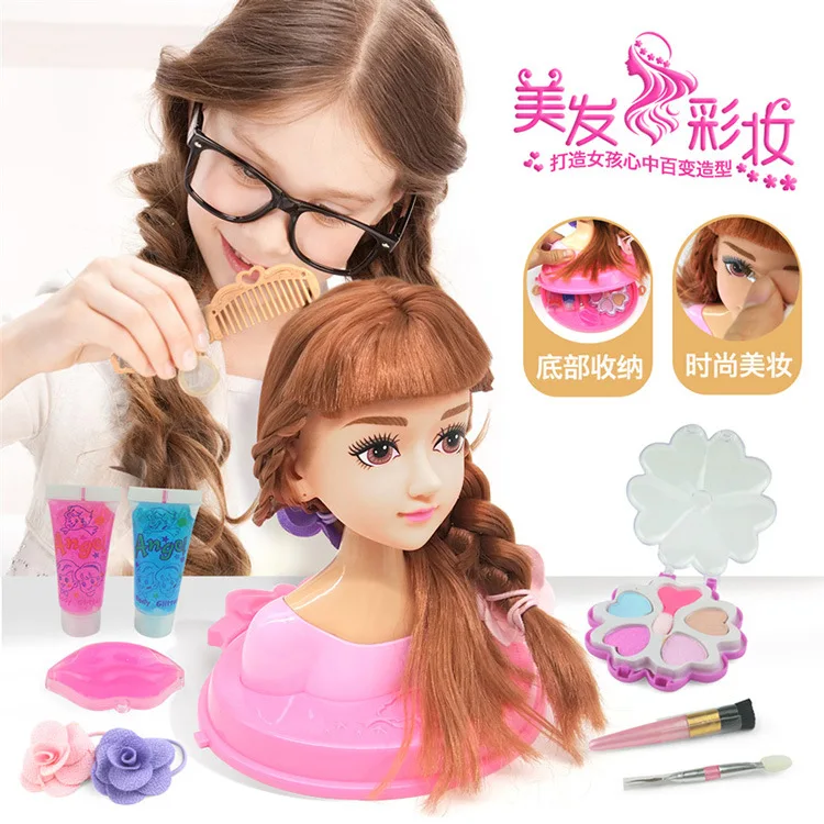 estilo cabelo, Tocar Maquiagem Cabeça Boneca Com Secador Cabelo, Maquiagem  Crianças Maquiagem Brinquedo Fino Acessórios Boneca Modeladora Boneca  Escova Maquiagem Sritob : : Brinquedos e Jogos