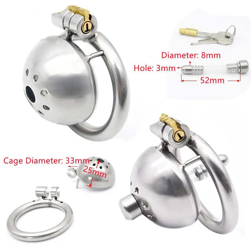 Penis Lock Cock Cage Stainless Steel Cock Cage Penis Ring Chastity Device With Stealth Lock Sex Toys For Men Adult Products penis chastity cage chastity lock sex toy