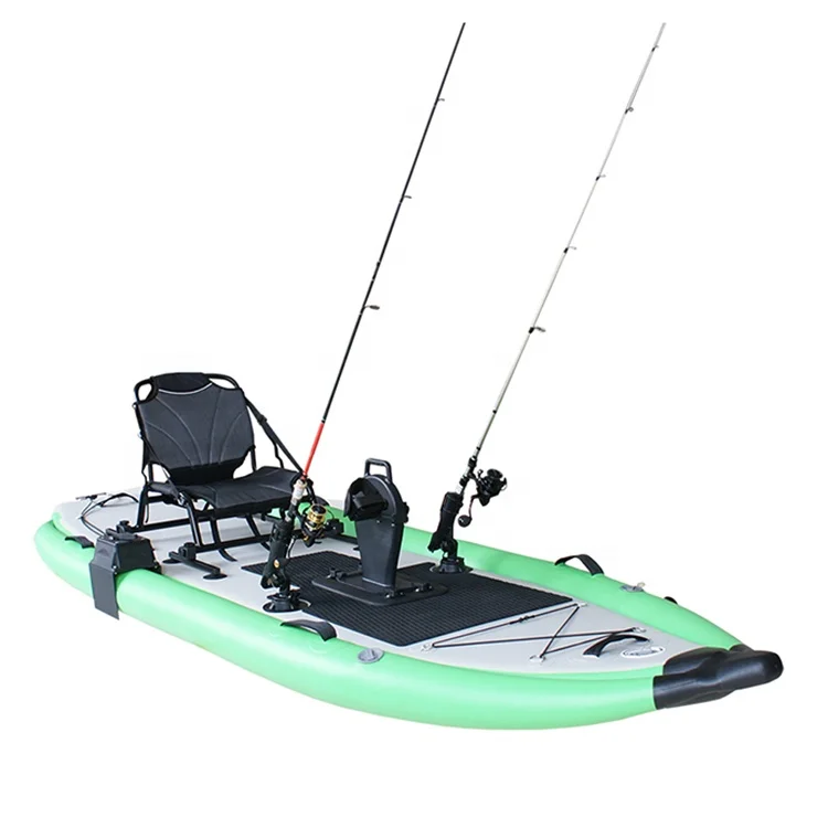 GeeTone 2 Person Inflatable Fishing Kayak with Foot Pedal kayak pedal  fishing drive rudder system 12ft - AliExpress