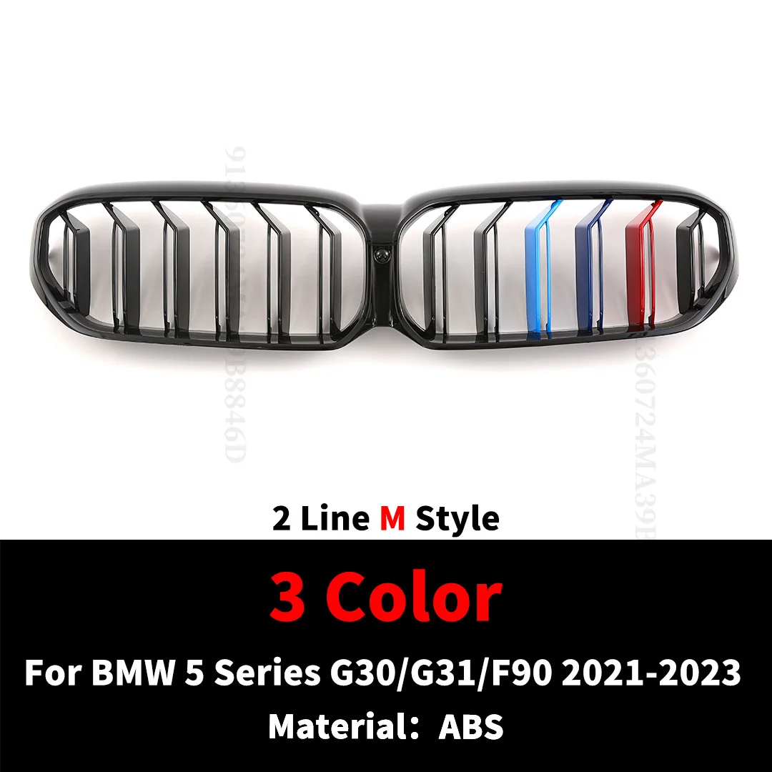 Rejilla de entrada de malla para parachoques delantero, rejilla de radiador, rejilla de riñón, ajuste para BMW G30 G31 Serie 5 M5 F90 2021-2023, estilo diamante