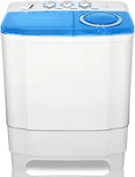 Portable Washing Machine - 28Lbs Compact Twin Tub Washer and Spin Dryer - Semi-automatic Laundry Washer(18Lbs) & Spinner(10Lbs) 2