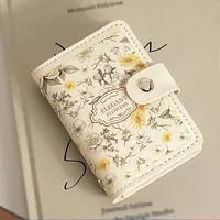 20 poches pour cartes femmes portefeuilles en cuir PU grande capacité sac d'argent léger étanche porte-cartes de visite femmes 6
