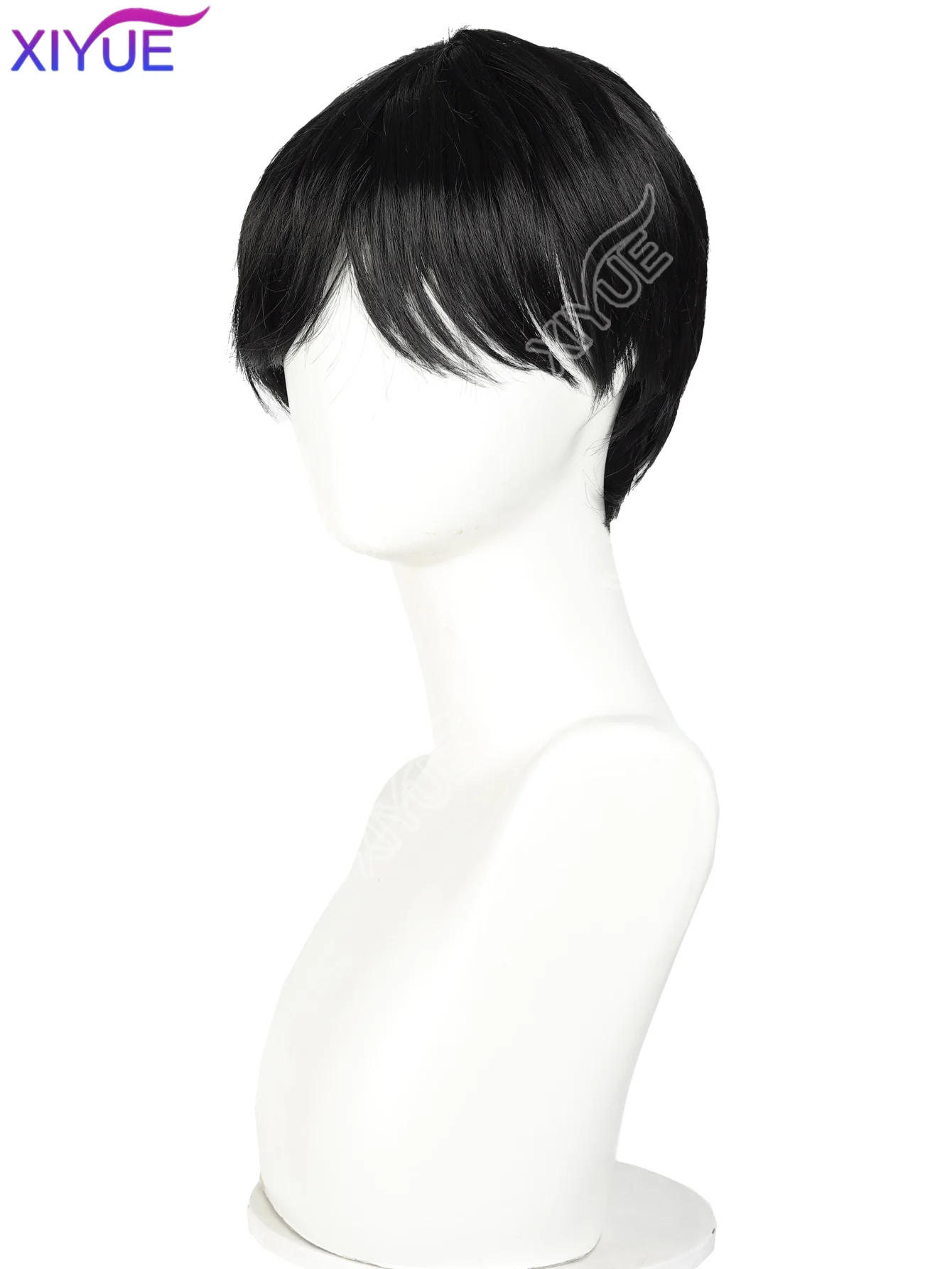 Short Black Men's Cosplay Synthetic Wig for Halloween Christmas Event Costume Party Black Men Wig for Men Women Anime Cosplay