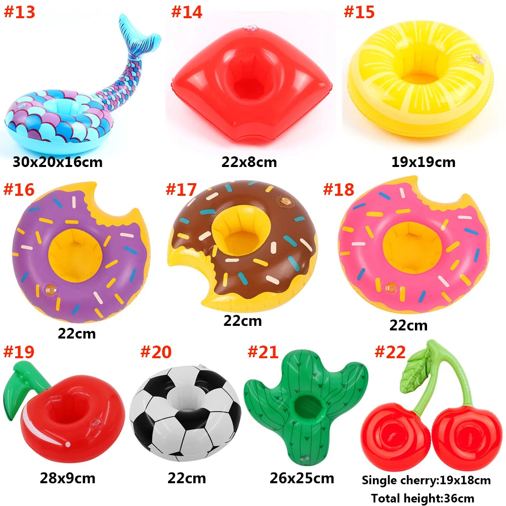 Environmental Protection PVC Inflatable cup holder Swimming Pool Float Pool Floaties Party Decoration Bar Coasters Kids Toys