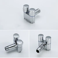 Mini Multi-Function Faucet Brass 1 Into 2 Out Dual Control Washing Machine Chrome Tap For Washing Machine And Toilet 2