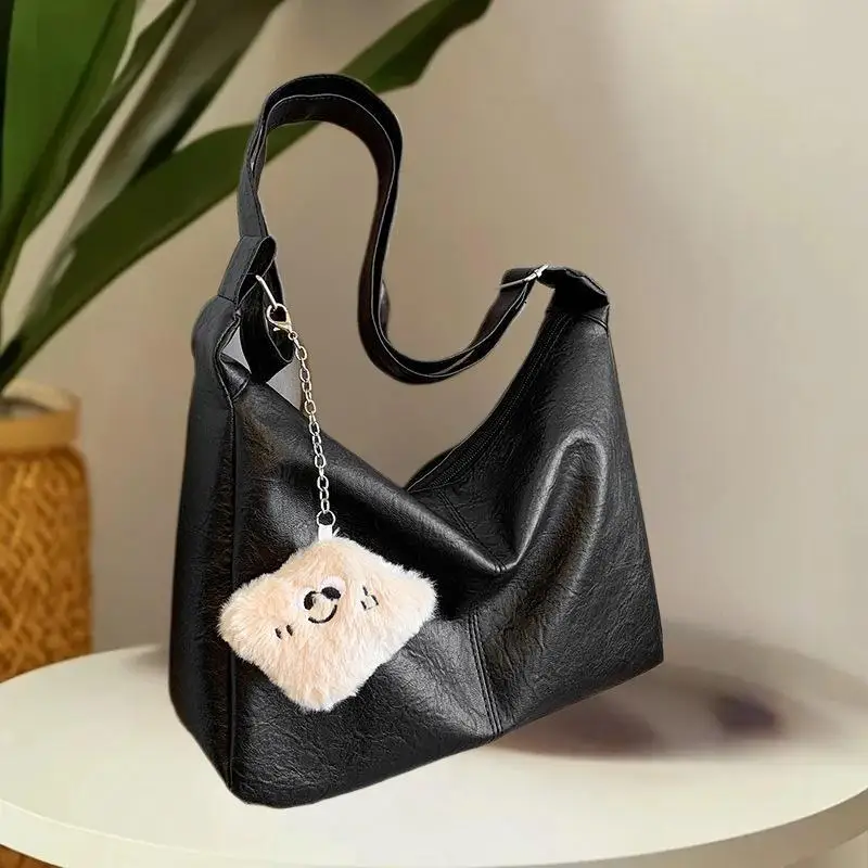 【MAX-22】Retro PU Leather Shoulder Bag Ladies Large Capacity Underarm Bag Fashion Versatile Commuter Tote Bag For Women Gifts 6
