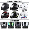 DOT Certification Uchoose Motorcycle Helmet Double Lens Cross Section Helmet Safety Modular Flip Helm Unisex Helmet With Visor 4