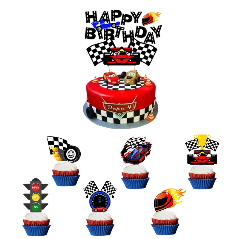 Decoração Para Bolo De Feliz Aniversário Masculino, Decoração De Bolos Com  Sobremesa Em Motocicleta, Carro De Corrida, Topo Para Cupcake Para Festa De  Casamento, Meninos - Materiais P/ Decoração De Bolo - AliExpress