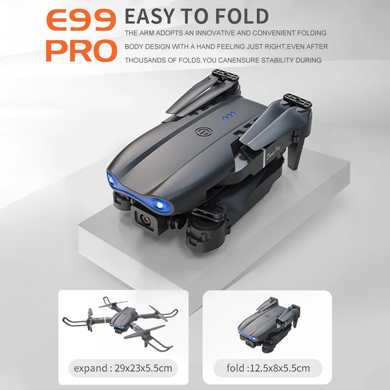Drone Quadcopter New MINI E99Pro RC Drone 4K Professional Wide Angle Dual HD Camera Foldable 5G WIFI FPV Height Hold