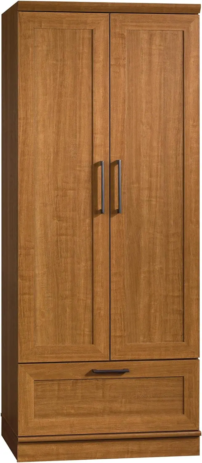 

Sauder 411802 HomePlus Wardrobe/Storage Cabinet, L: 28.98" x W: 20.95" x H: 71.18", Sienna Oak finish