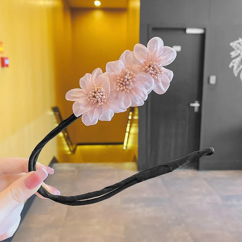 Arco Tornante Tessitura Artefatto Elegante Conchiglia Perla Lazy Bigodino Retro Accessori per capelli fai da te Strumento Artefatto per cravatte per capelli - immagine 5