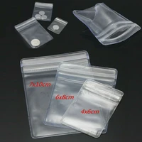 100pcs  Thick Grip Resealable Zip Lock Bags Self Seal Clear Plastic Poly Bag 1
