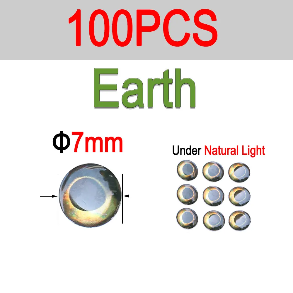 Occhi Esche Da Pesca 260 Occhielli Per Esche Da Pesca - 8 Mm, Colore Oro Olografico 3D, Per Costruire Mosche Artificiali Angel Eyes Rgb