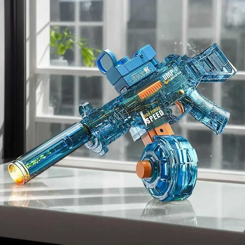 Elektryczny pistolet na wodę z efektem płomienia do zabawy w basenie_voghion.com