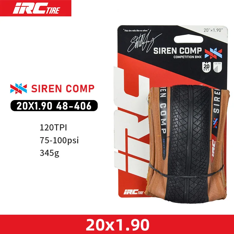 Japan Original IRC SIREN COMP BMX Bicycle Fold Tire 20x1 1/8 20x1