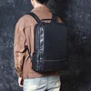 Men's Leather Backpack Large Capacity Fashion High-Grade Business 15 inch Computer Bag Bag Cowhide Travel Bag 3