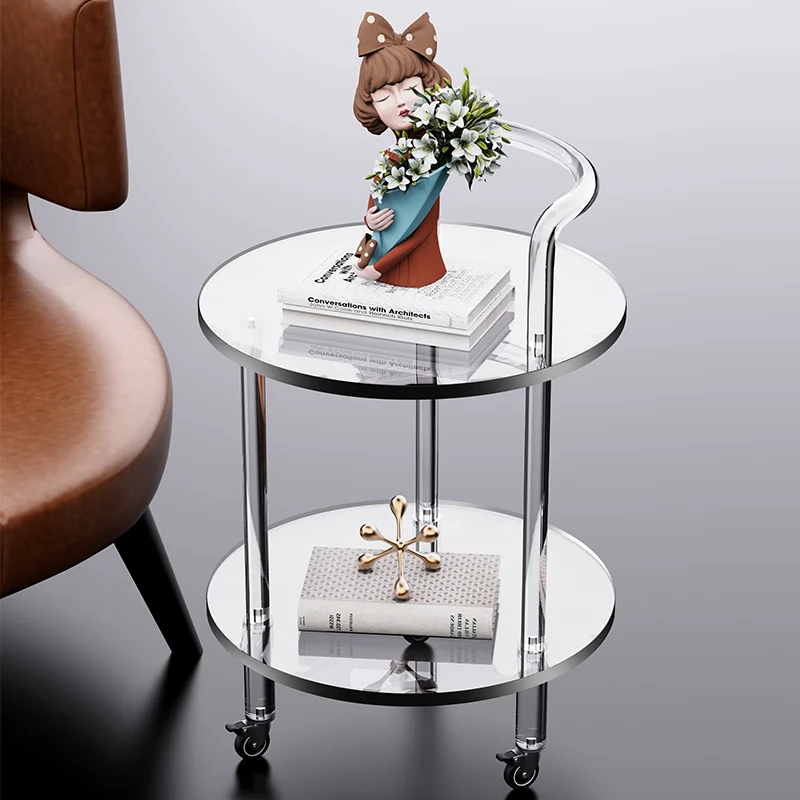 

Transparent Round Dining Table Service Unique Regale Living Room Garden Entryway Tea Table Center Meuble Entrance Hall Furniture