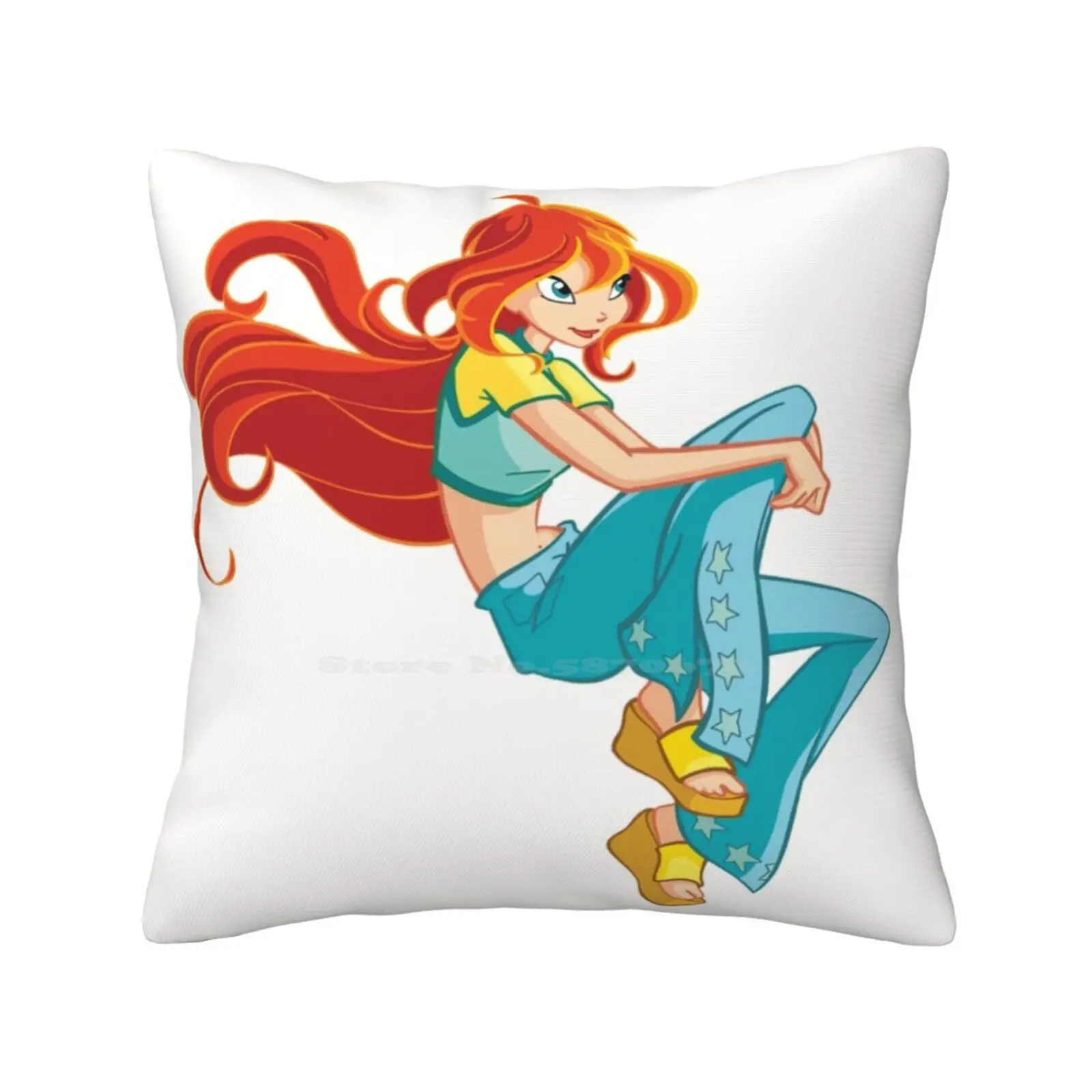 Bloom Fashion Sofa Throw Pillow Cover Federa Bloom Bloom Fairy Winx Girls Fate Faies Fairy Form Charix Charinctix Believix