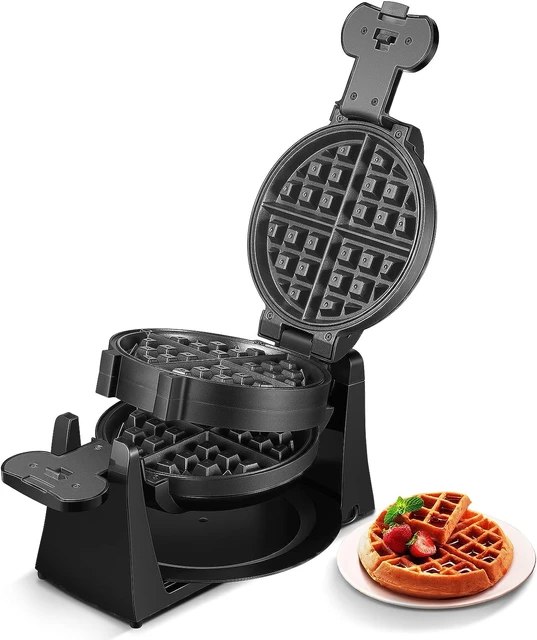 BLACK+DECKER Round Flippable Belgian Waffle Maker in the Waffle Makers  department at