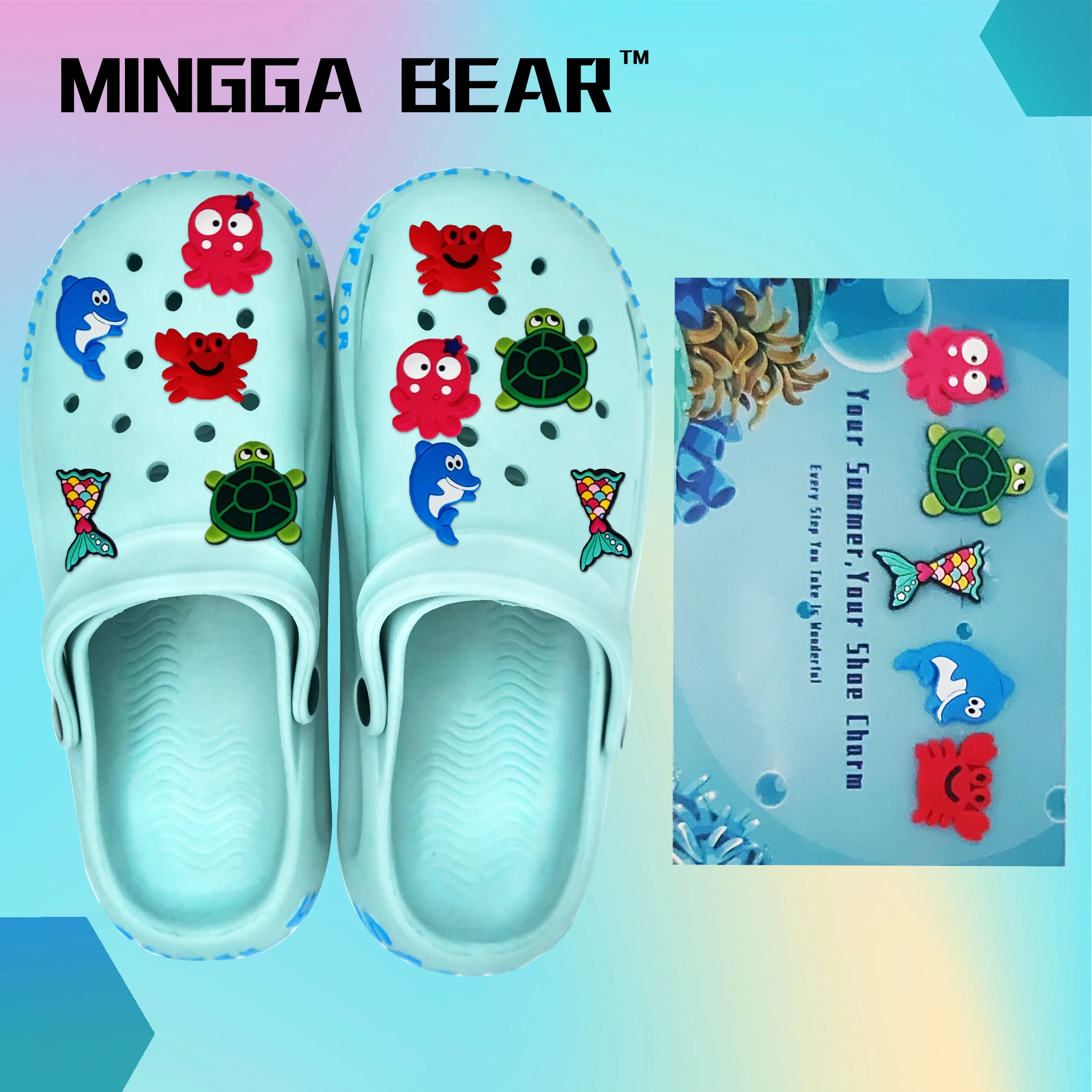 

5 шт./лот Kawaii аниме шармы Розовая обувь Croc Charm Ocean аксессуары Дельфин Краб ПВХ пряжки обуви Fit булавки для джибитсы вечерние или Kid of Favor джибитсы для crocs набор джибитсы