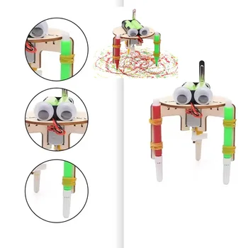 DIY Graffiti Robot for Kids Creative STEM Educational Toy Invention Kit Popular Science Experiment Gift for Elementary Children