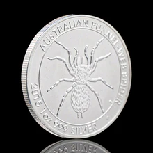 

Silver Plated Australian Funnel Web Spider 1OZ Elizabeth II Queen Australia Souvenirs Coin Medal Collectible Coins