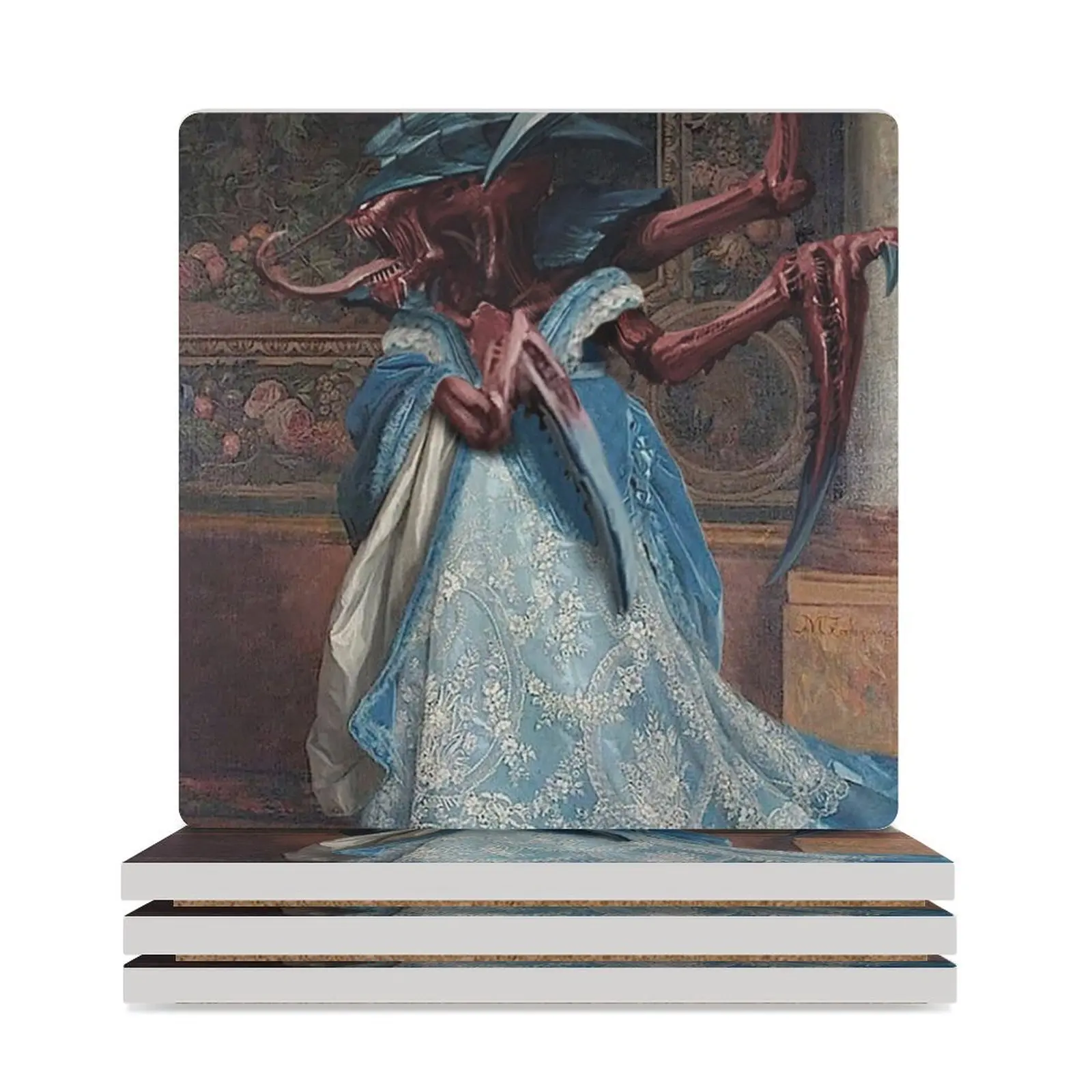 

Самые красивые тиранные керамические подставки (квадратные) черные чашки набор подставок